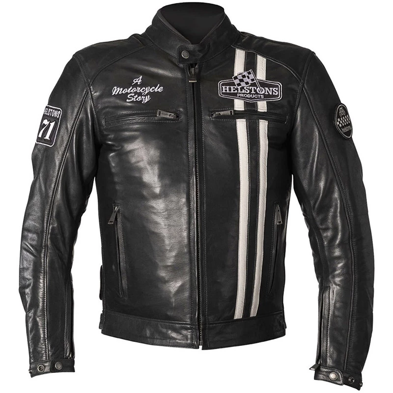 Cheapest โ Helstons Leather Jacket Indy Rag Blue White ๐งจ 1 Cheapest โ Helstons Leather Jacket Indy Rag Blue White ๐งจ