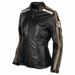 Discount 🎁 Helstons Jade Lady Leather Jacket Black ❤️