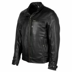 Cheapest ✔️ Helstons Leather Jacket Benny Rag Nero ⭐