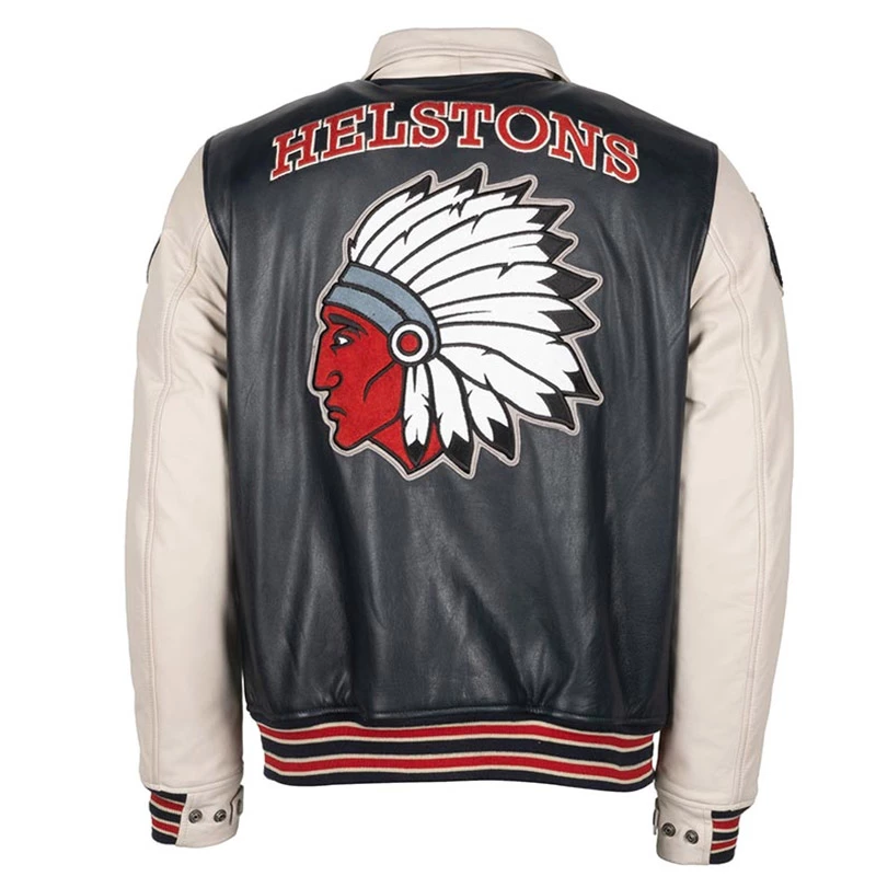 New ⌛ Helstons Leather Jacket Cheyenne Rag Blue Beige 👏 3 New ⌛ Helstons Leather Jacket Cheyenne Rag Blue Beige 👏 - Image 3
