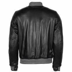 Brand new 🔥 Helstons Leather Jacket College Rag Black 🎉 -Helstons shop 2021057 retro