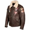Buy ❤️ Helstons Leather Jacket Esquadron Rag Brown 🔔