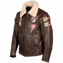 Buy ❤️ Helstons Leather Jacket Esquadron Rag Brown 🔔