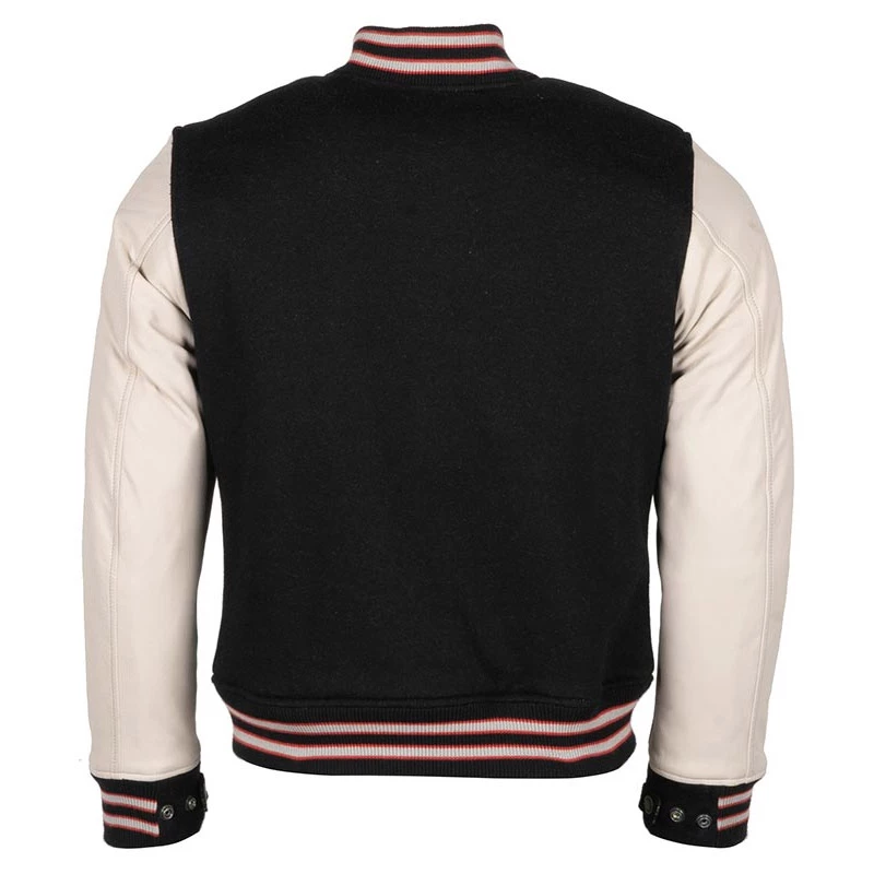 New ๐ Helstons University ๐ฉ Women Leather Jacket Black Beige ๐ 3 New ๐ Helstons University ๐ฉ Women Leather Jacket Black Beige ๐ - Image 3