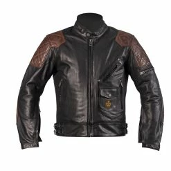 Buy 🤩 Helstons Chuck Leather Jacket Black Camel 🤩