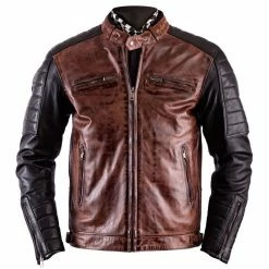 Best Sale 🧨 Helstons Cruiser Leather Jacket Camel-black ⭐