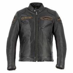 Wholesale ✔️ Helstons Trevor Rag Leather Jacket Brown Black 😍