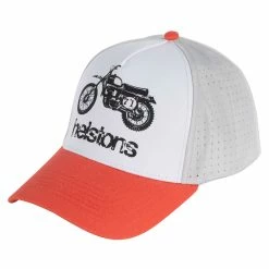 Best Pirce ✔️ Accessories Helstons Hakan Cross Cap Orange Beige White ⭐