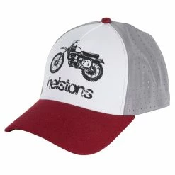 Best Pirce 🎁 Accessories Helstons Hakan Cross Cap Red Grey White 🎉