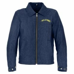 Best Pirce 👍 Textile Helstons Garage Jacket Denim Blue ⭐