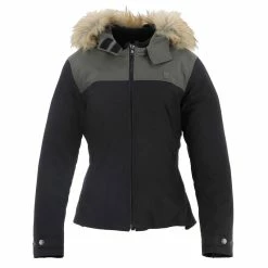 New ❤️ Textile Helstons Selena Lady Jacket Black Kaki 🎉