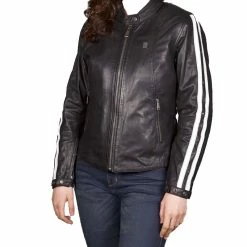 Promo 🔥 Helstons Victoria Lady Leather Jacket Black ❤️